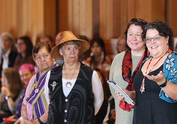 A group of people at an Indigenous event